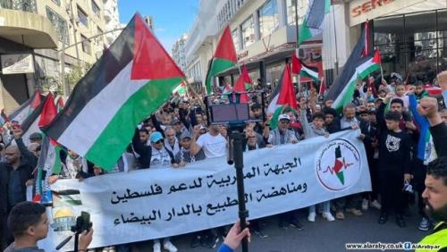 تظاهرات در مراکش در پشتیبانی از فلسطین